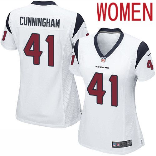 Women Houston Texans #41 Zach Cunningham White Nike Player Game NFL Jersey->women nfl jersey->Women Jersey